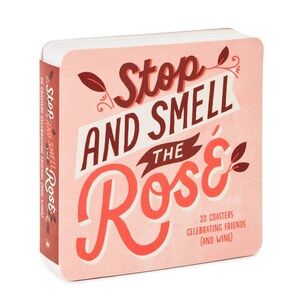 Stop and Smell the Rosé 🍾 Coaster Book Set